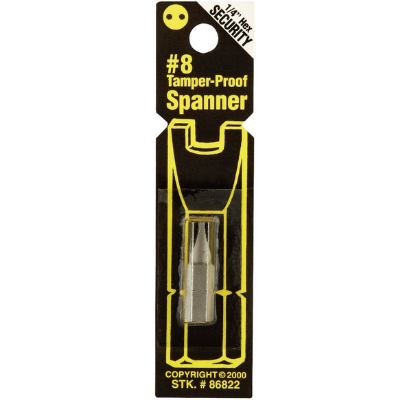 Best Way Tools #8 Spanner Security 1 In. 1-4 In. Hex Screwdriver Bit B86822 397059