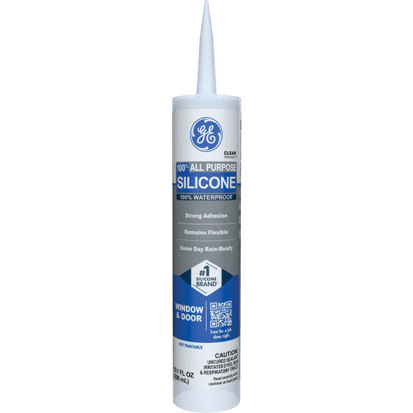 GE Window & Door All-Purpose Sealant, Clear, 10.1 Oz. Cartridge 2795576