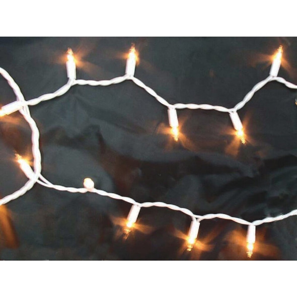 J Hofert Clear 100-Bulb Mini Incandescent Icicle Light Set with White Wire 1762-22 905364