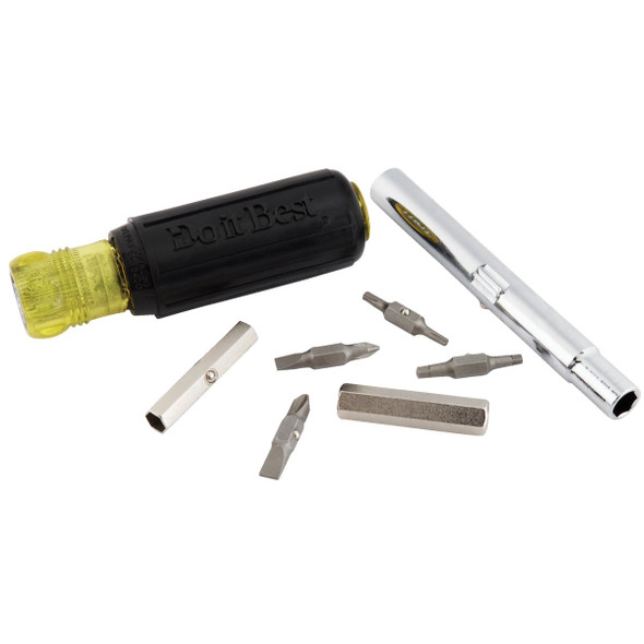 Do it Best 11-in-1 Multi-Bit Screwdriver and Nut Driver 352209 Pack of 6