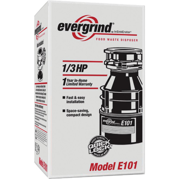 Evergrind 1-3 HP Garbage Disposer, 1 Year Warranty  E101 413674