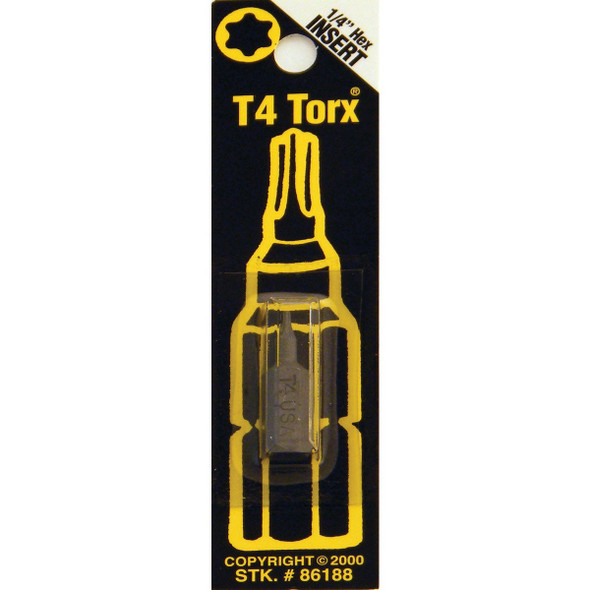 Best Way Tools T4 TORX Insert Hex Screwdriver Bit B86188