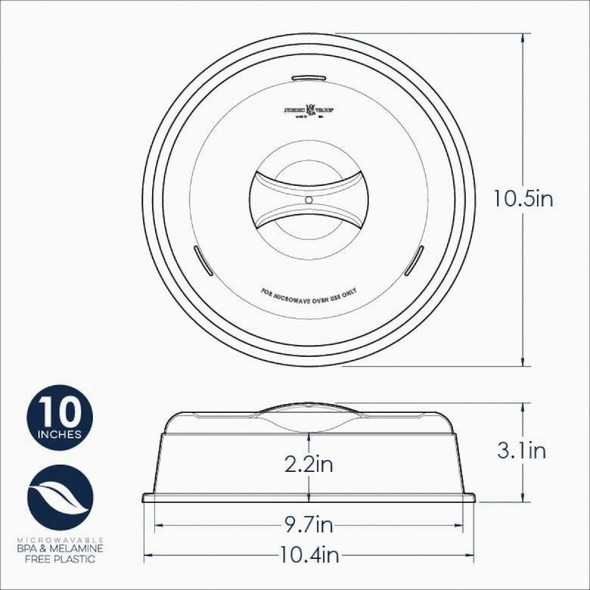 Nordic Ware 10.5 In. White Microwave Splatter Cover 65000 626040