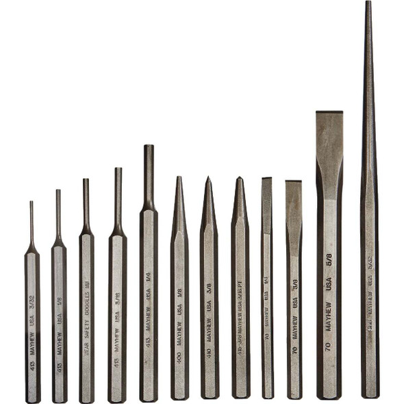 Mayhew Tools Punch & Chisel Set (12-Piece) 61040
