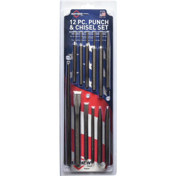 Mayhew Tools Punch & Chisel Set (12-Piece)