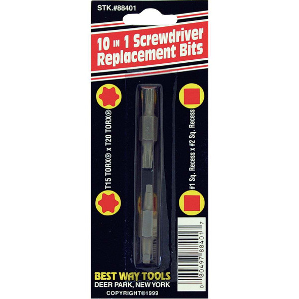 Best Way Tools TORX 10-in-1 Replacement Double End Screwdriver Bit B88401