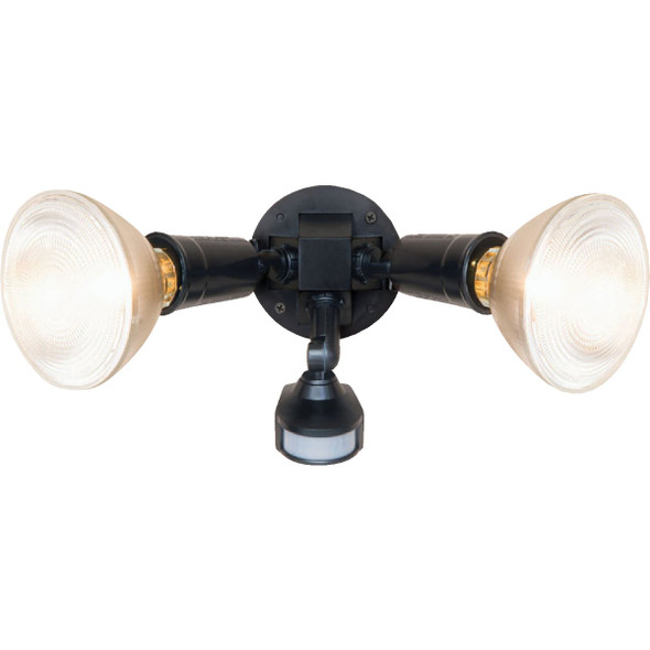 Halo Black Motion Sensing Dusk To Dawn Incandescent Floodlight Fixture MS34