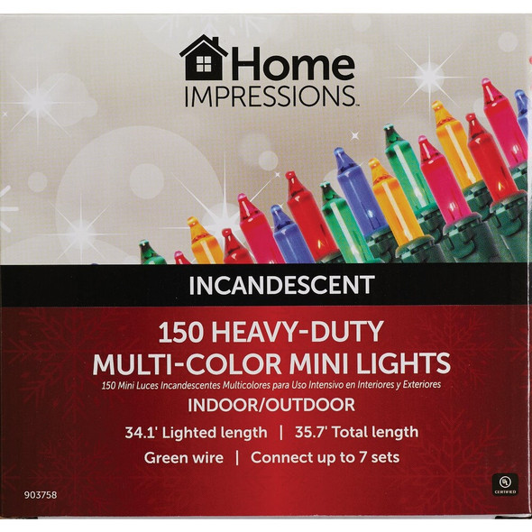 Home Impressions Multi 150-Bulb Heavy-Duty Mini Incandescent Light Set KT-2024-B18 903758