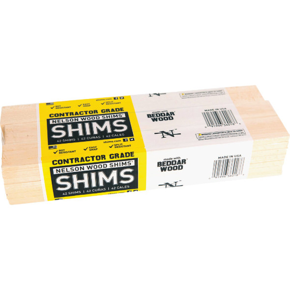 Nelson Wood Shims 12 In. L Beddar Wood Shims (42-Count) Pack of 12