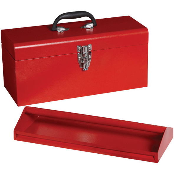 17 In. Red Steel Toolbox 398608