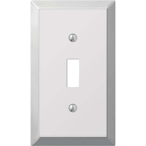 Amerelle 1-Gang Stamped Steel Toggle Switch Wall Plate, Polished Chrome 161T