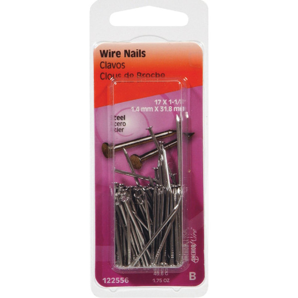 Hillman Anchor Wire 1-1/4 In. 17 ga Bright Wire Nails (1.75 Oz.) 122556