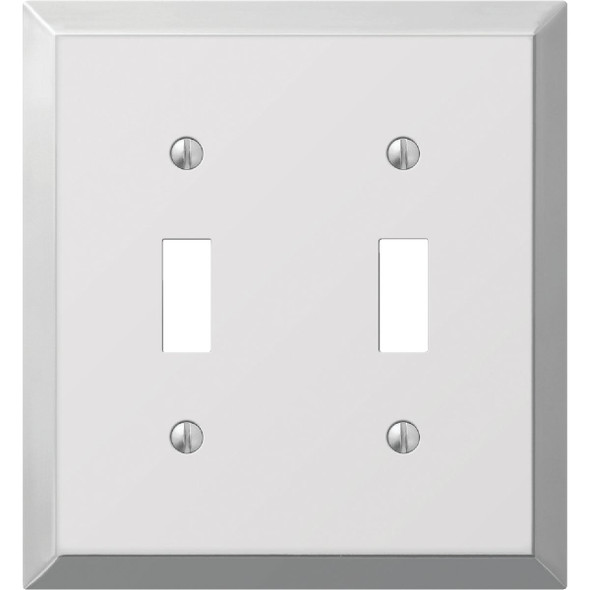 Amerelle 2-Gang Stamped Steel Toggle Switch Wall Plate, Polished Chrome 161TT Amerelle 2-Gang Stamped Steel Toggle Switch Wall Plate, Polished Chrome 161TT