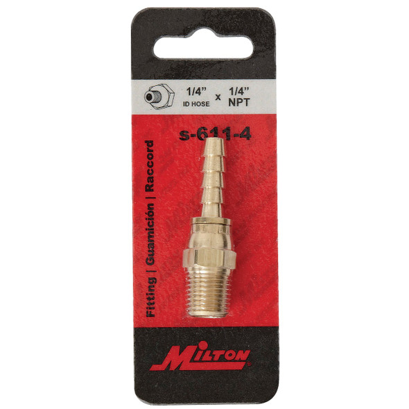 Milton Full Swivel 1-4 In. MPT x 1-4 In. Swivel Brass Plug S-611-4 582738
