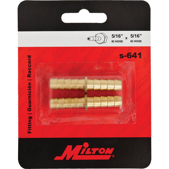 Milton 5-16 In. Brass Male Hose Splicer S-641 570262
