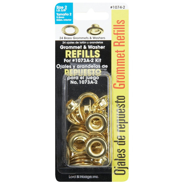 Lord & Hodge 3-8 In. Brass Grommet Refills (24 Ct.) 1074-2 706506