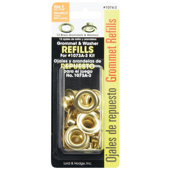 Lord & Hodge 7/16 In. Brass Grommet Refills (12 Ct.) Lord & Hodge 7/16 In. Brass Grommet Refills (12 Ct.)