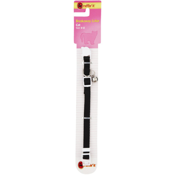 Lupine 1/2 In. Black Breakaway Cat Collar with Bell