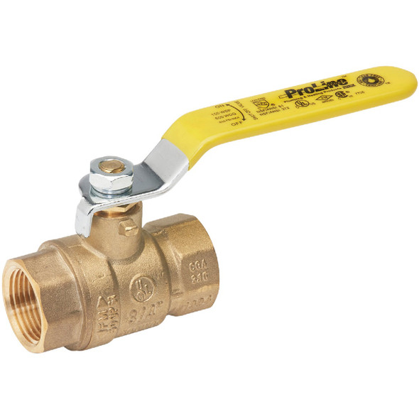 ProLine 1 In. FIP x 1 In. FIP Brass Ball Valve 107-825NL