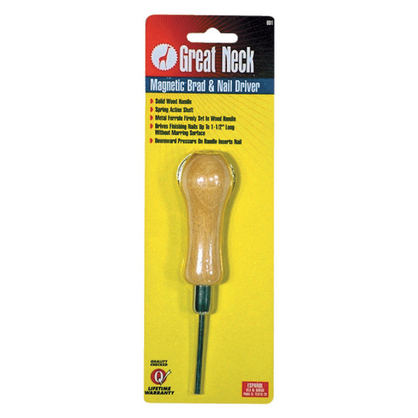 Great Neck Brad and Nail Driver with Wood Handle BD1