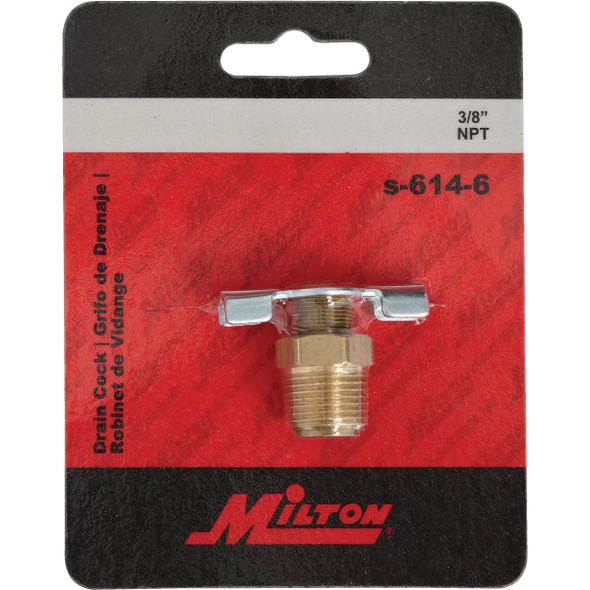 Milton 3-8 In. NPT Brass Drain Cock S-614-6 570291