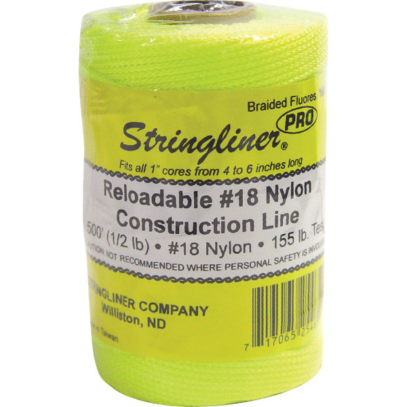 Stringliner 500 Ft. Fluorescent Yellow Braided Nylon Mason Line 35465