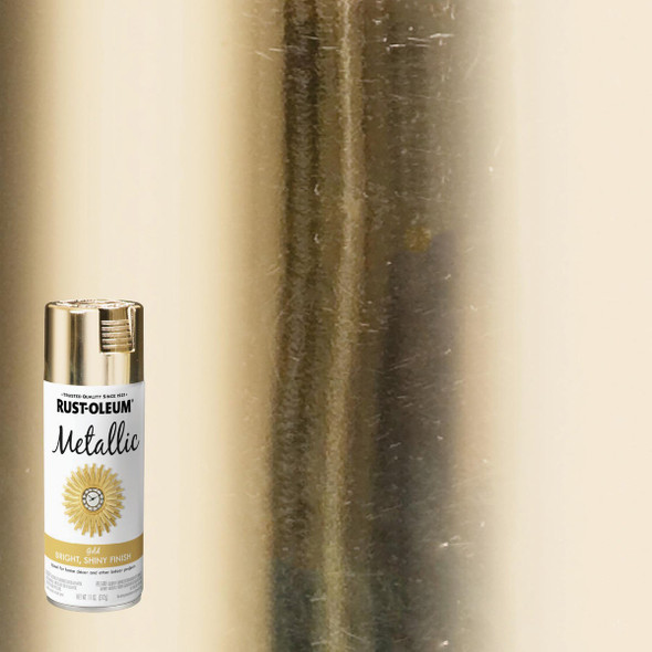 Rust-Oleum Specialty 11 Oz. Metallic Satin Spray Paint, Gold 340647