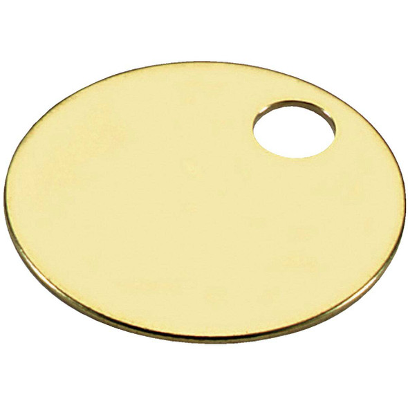 Lucky Line Engravable Tag 1-3/8 In. Brass Key Tag, (100-Pack) 26013