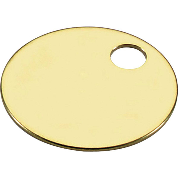 Lucky Line Engravable Tag 1-1/4 In. Brass Key Tag, (100-Pack) 26012