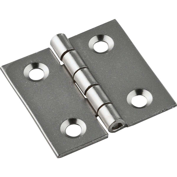 National Hardware 1 In. X 1 In. Satin Nickel Broad Hinge (4-Pack) N211-013