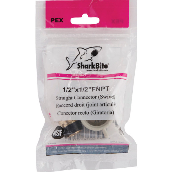 SharkBite 1-2 In. Barb x 1-2 In. FPT Brass PEX Adapter UC526LFA 466670