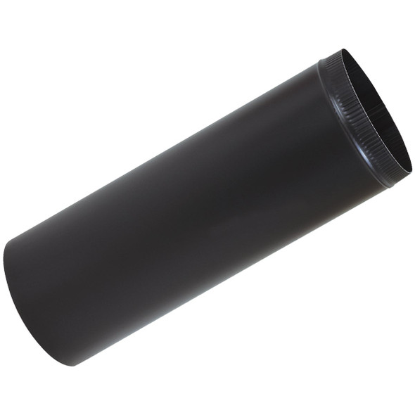 Imperial 24 Ga. 8 In. D x 24 In. L Black Single-Wall Stove Pipe BM0113