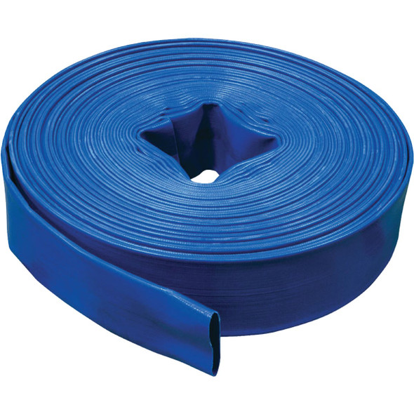 Apache 2 In. x 100 Ft. Blue Reinforced PVC Lay Flat Discharge Hose, Bulk Apache 2 In. x 100 Ft. Blue Reinforced PVC Lay Flat Discharge Hose, Bulk