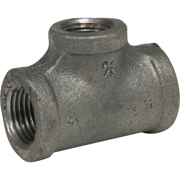 Anvil 1 In. x 1 In. x 3/4 In. Reducing Malleable Black Iron Tee 8700121604