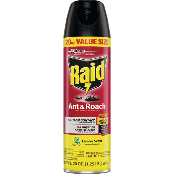 Raid 17.5 Oz. Lemon Scent Aerosol Spray Ant & Roach Killer 16479