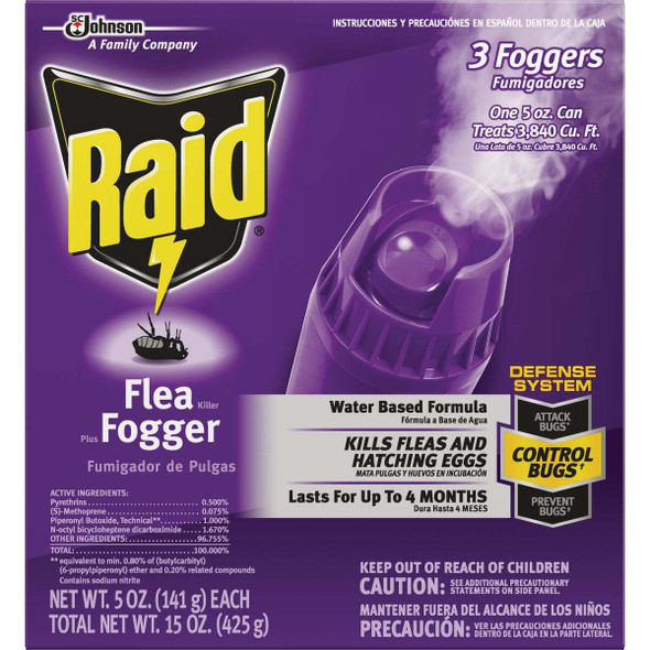 Raid 5 Oz. Flea Fogger (3-Pack) 01654