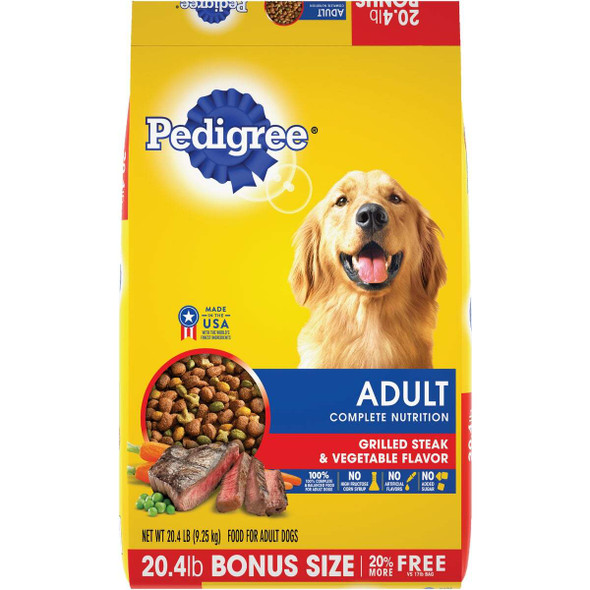 Pedigree Complete Nutrition 18 Lb. Grilled Steak & Vegetable Adult Dry Dog Food