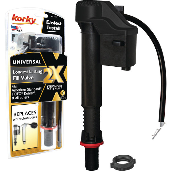 Korky 2X Long Life Universal Toilet Fill Valve 528XBP
