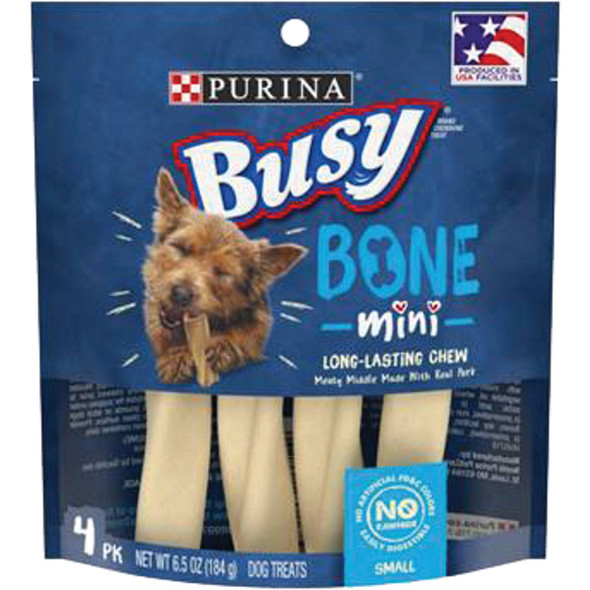 Purina Busy Bone Toy Dog Meat Flavor Dental Dog Treat (4-Pack) 381053