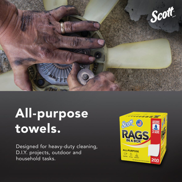 Scotts Rags in a Box, White (200 Ct.) 75260 784276