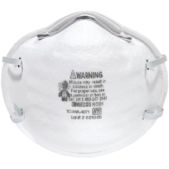 3M N95 Particulate Respirator for Sanding & Fiberglass 8200H10-DC