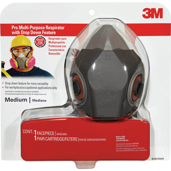3M OV-AG-P100 Professional Multi-Purpose Respirator 62023P1-DC 337471