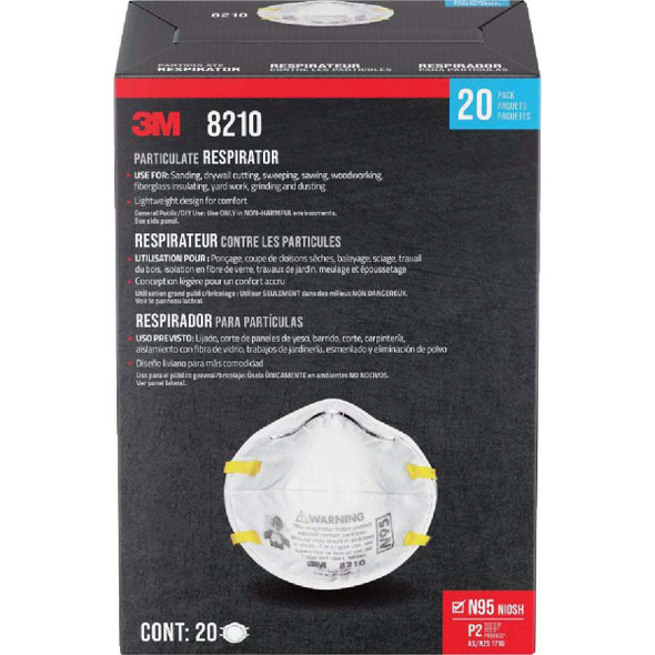 3M N95 Performance Particulate Respirator for Paint Prep (20-Pack) 8210P20-DC