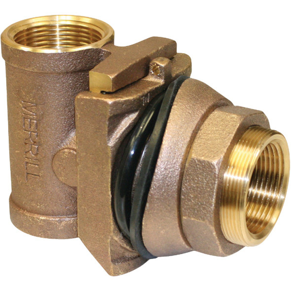 Merrill 1-1/4 In. x 1-1/4 In. FPT No-Lead Brass Pitless Adapter MBNL225