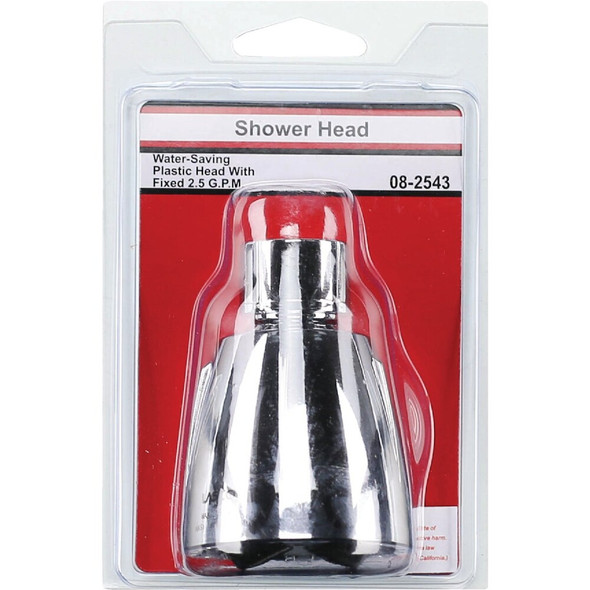 Lasco 1-Spray 1.8 GPM Water Saver Fixed Shower Head, Chrome 08-2543 403626