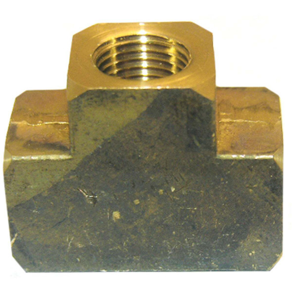 Lasco 1/8 In. FPT Yellow Brass Tee 17-9103