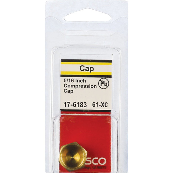 Lasco 5/16 In. Brass Compression Cap Lasco 5/16 In. Brass Compression Cap