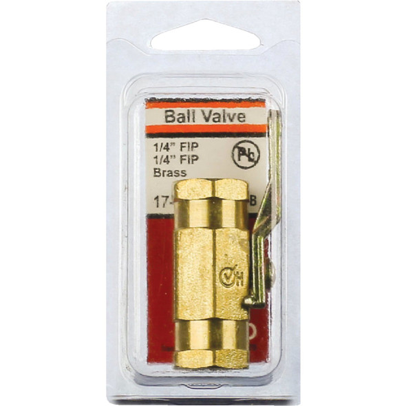 Lasco 1/4 In. FIP x 1/4 In. FIP Brass Threaded Ball Valve Lasco 1/4 In. FIP x 1/4 In. FIP Brass Threaded Ball Valve