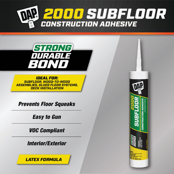 DAP 2000 28 Oz. Subfloor Construction Adhesive 7079827515 266302