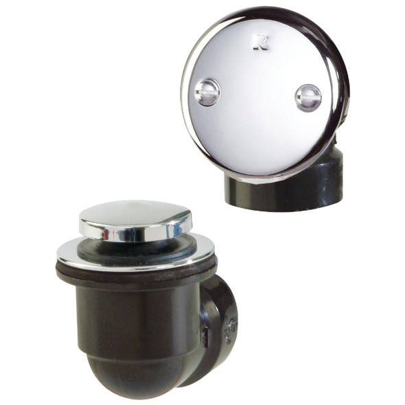 Do it Best 40 ABS Polished Chrome Foot Lock Stop Bathtub Drain Stopper, Half Kit